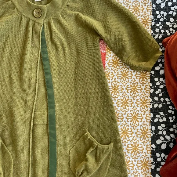 Laurie b. Moss green cardigan size L - Picture 2 of 8